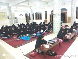 Santri Ponpes Al Barru mengikuti penyuluhan kesehatan dari Puskesmas Wonogiri I, Jum'at (20/3). (Foto : Ponpes Al Barru)
